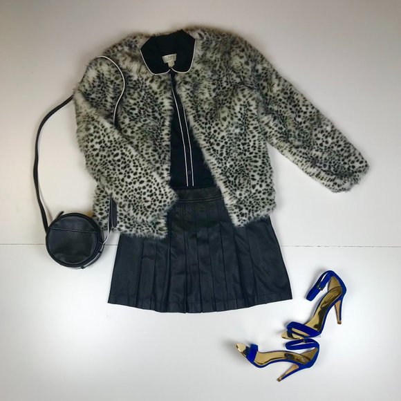 Cupcakes and Cashmere cheetah faux fur jacket